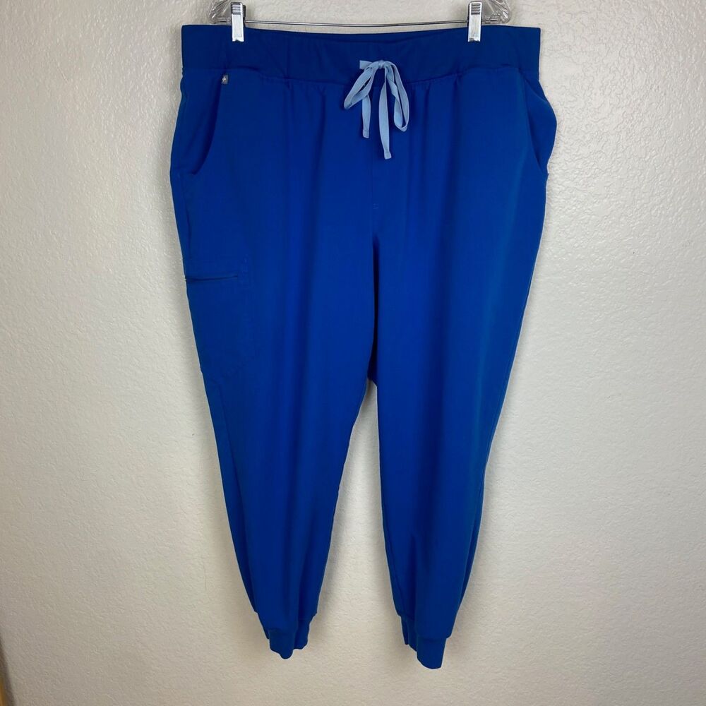 Figs Technical Collection Blue Jogger Scrub Pants SZ 4XL